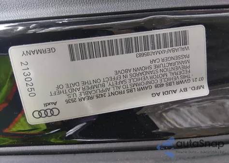 2021 Audi A4 Premium 40 Tfsi Quattro S Tronic from USA, damaged, VIN WAUABAF4XMA085683